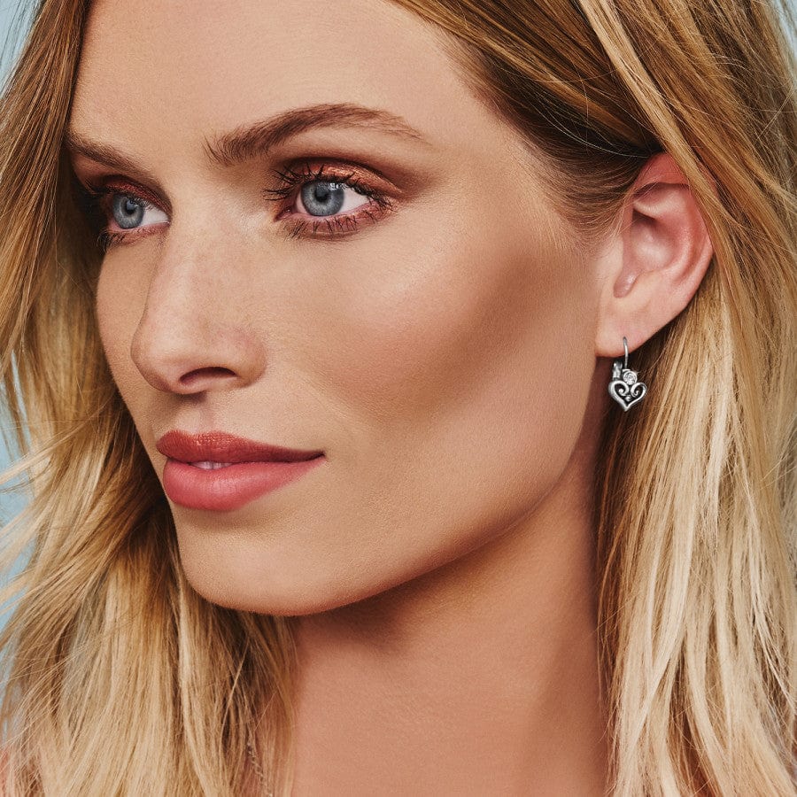 Alcazar Heart Leverback Earrings - Image 3