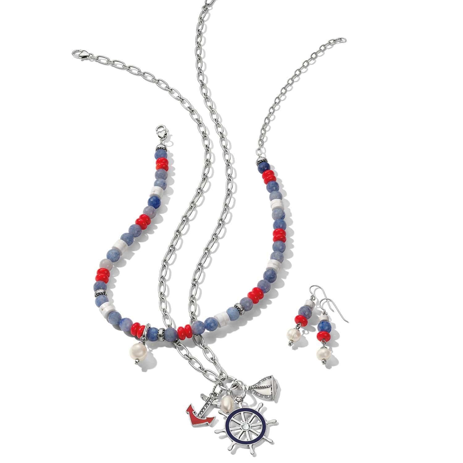 Americana Beach Pearl Charm Necklace - Image 4