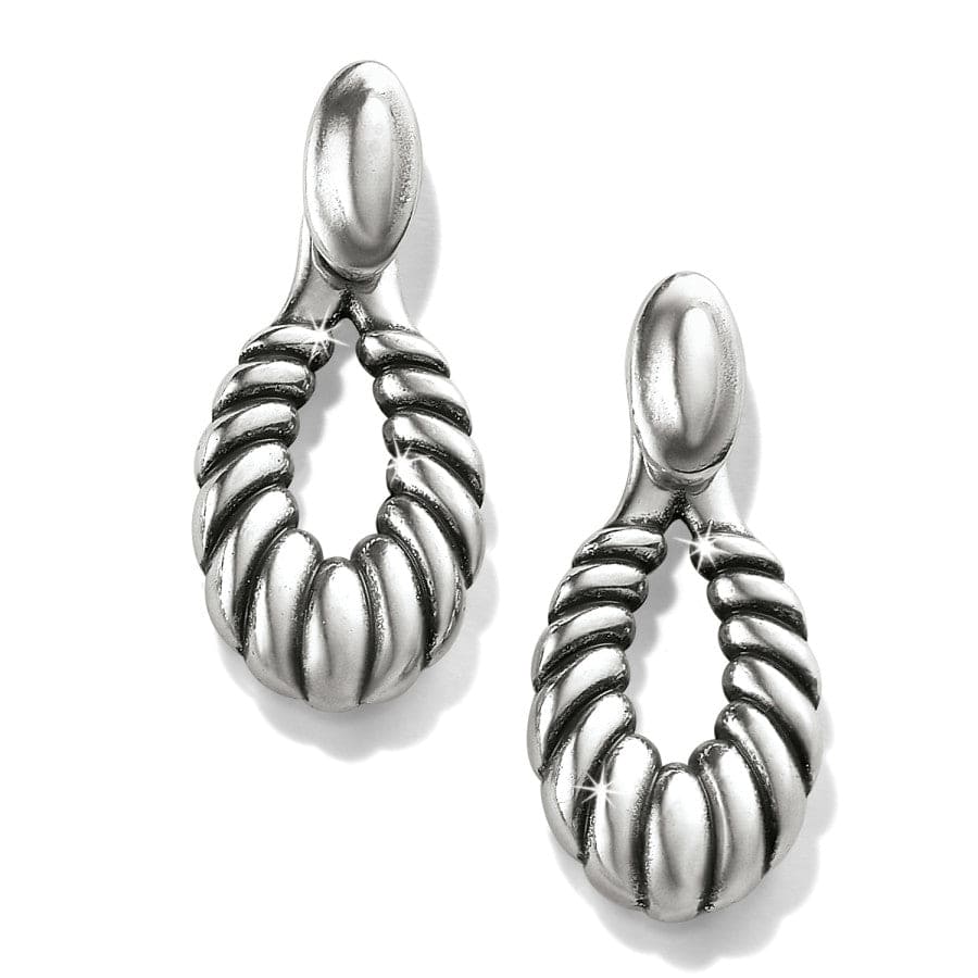 Athena Scalloped Post Drop Earrings - Image 4