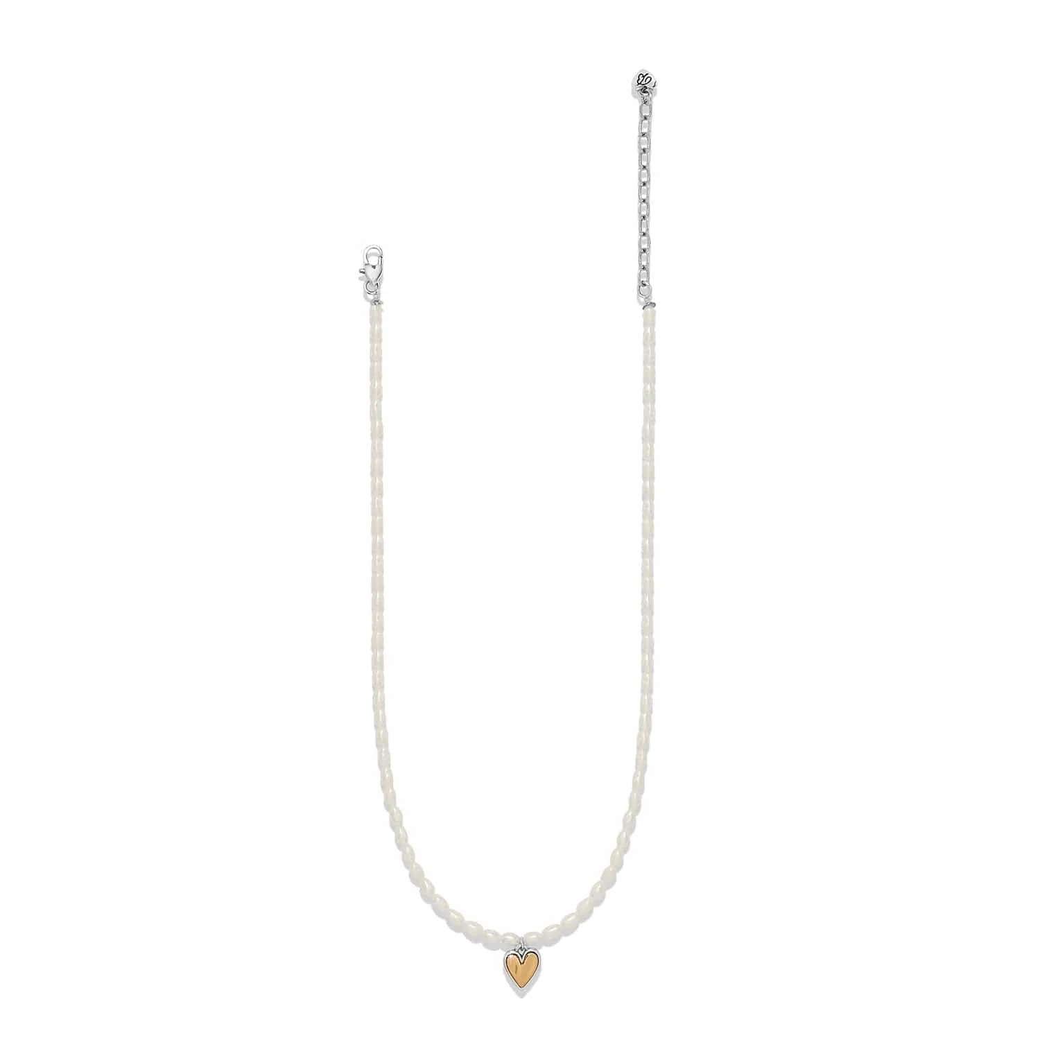 Cascade Embrace Pearl Heart Necklace - Image 3