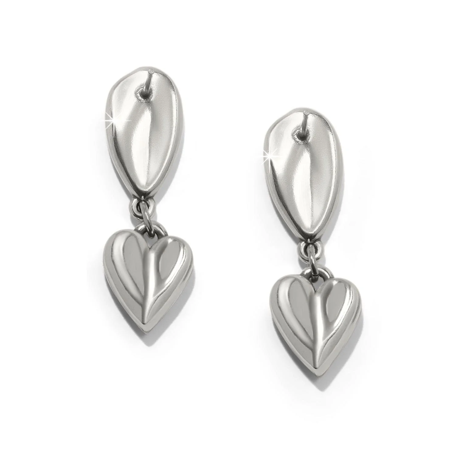 Cascade Heart Unity Post Drop Earrings - Image 2