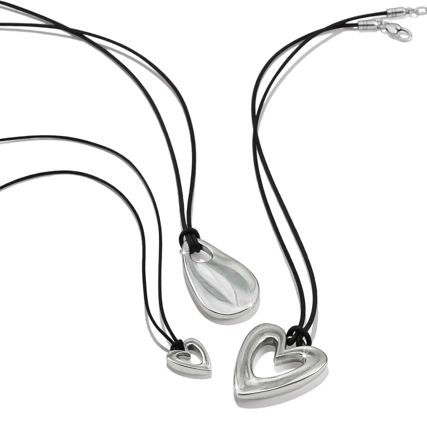 Cascade Open Heart Cord Necklace - Image 4