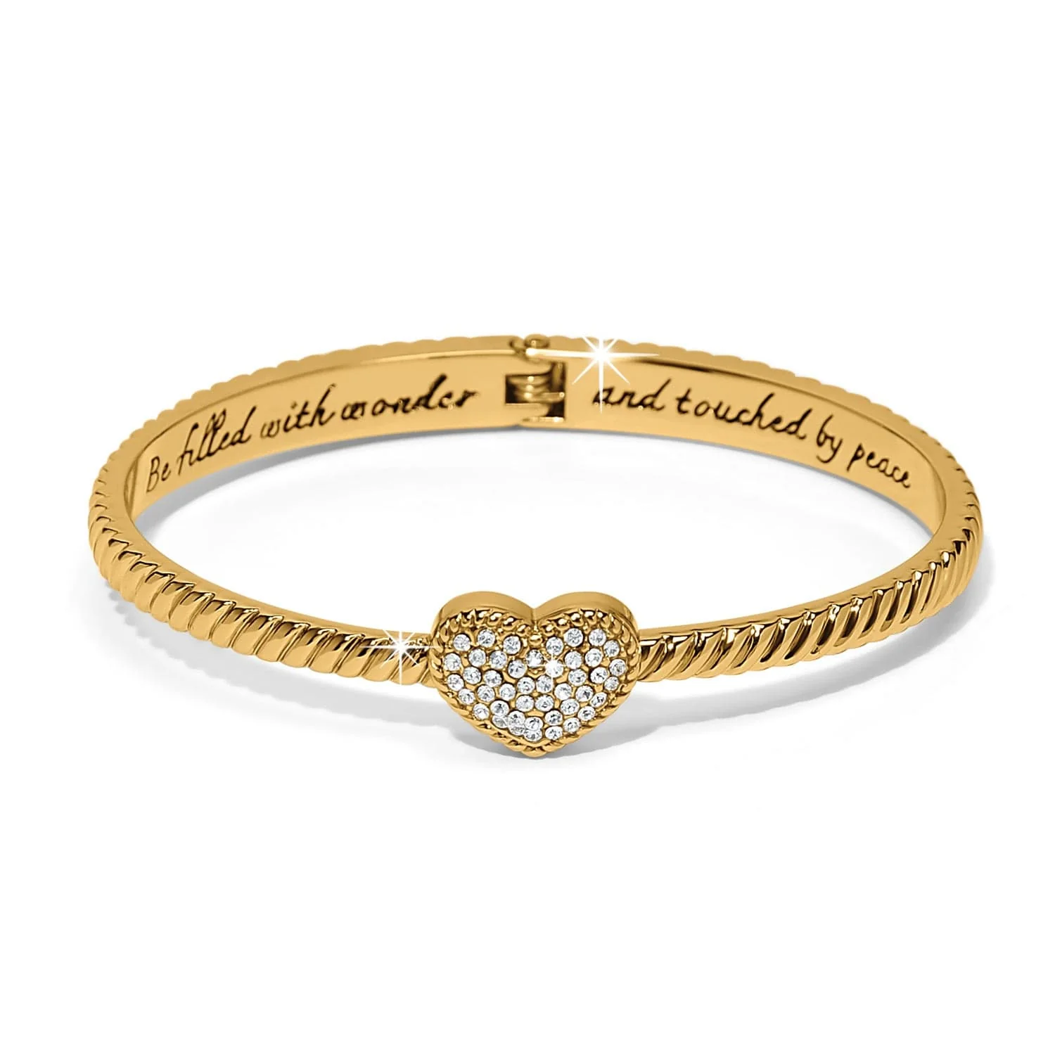 Celestia Heart Hinged Bangle - Image 3