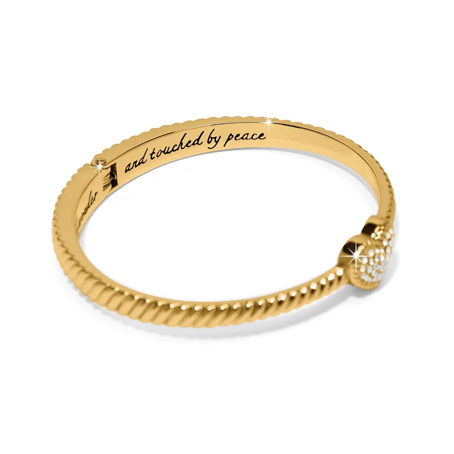 Celestia Heart Hinged Bangle - Image 5