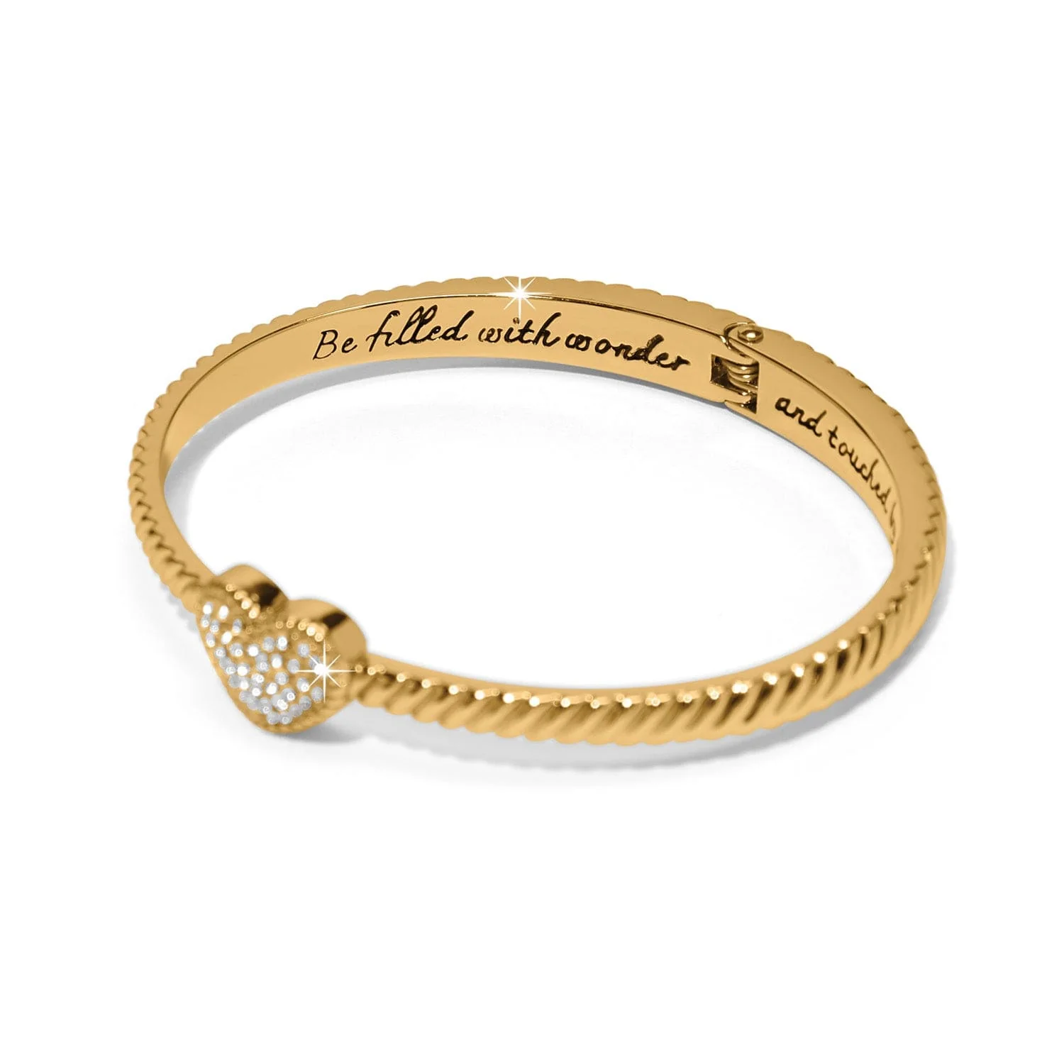 Celestia Heart Hinged Bangle - Image 6