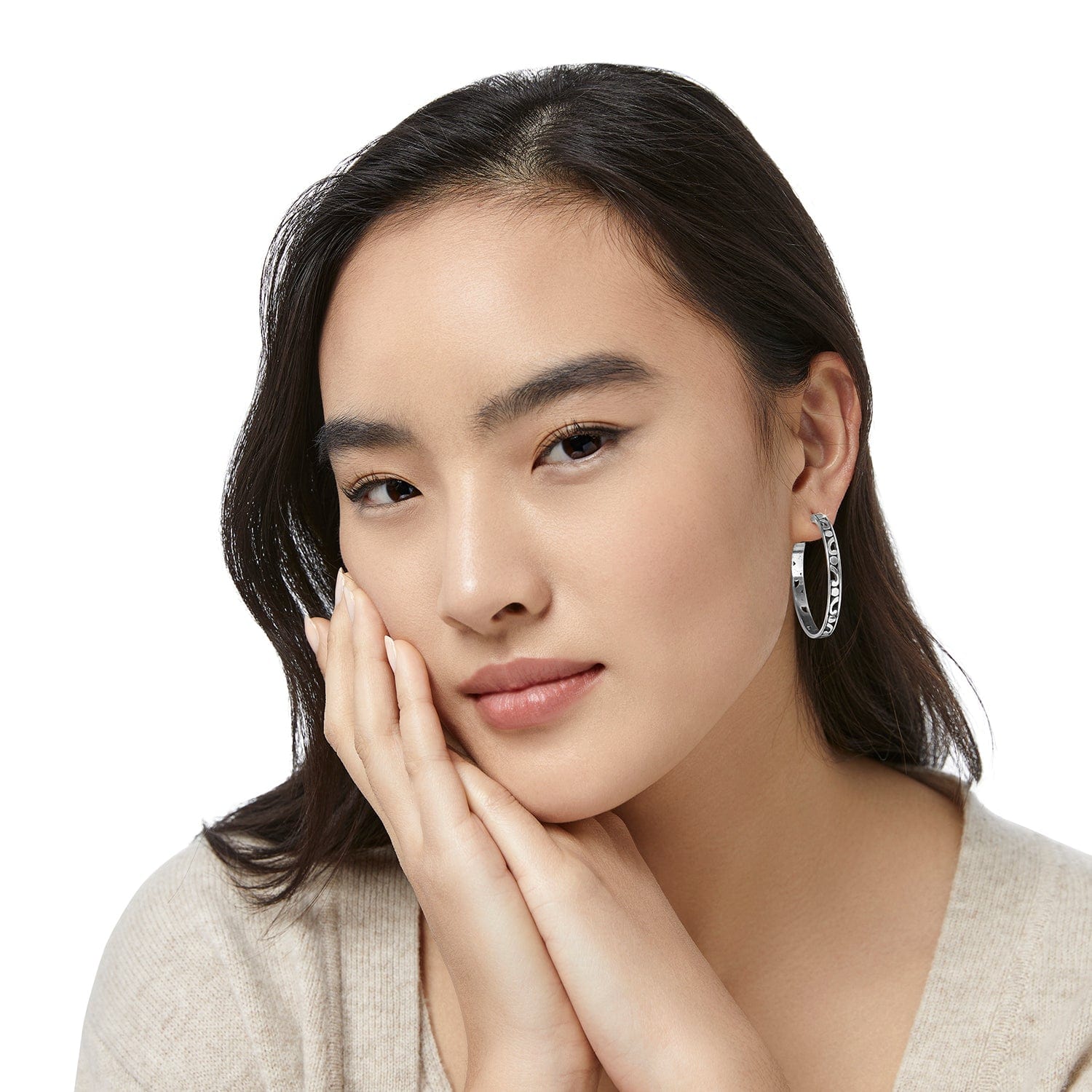 Contempo Large Hoop Earrings - Image 8