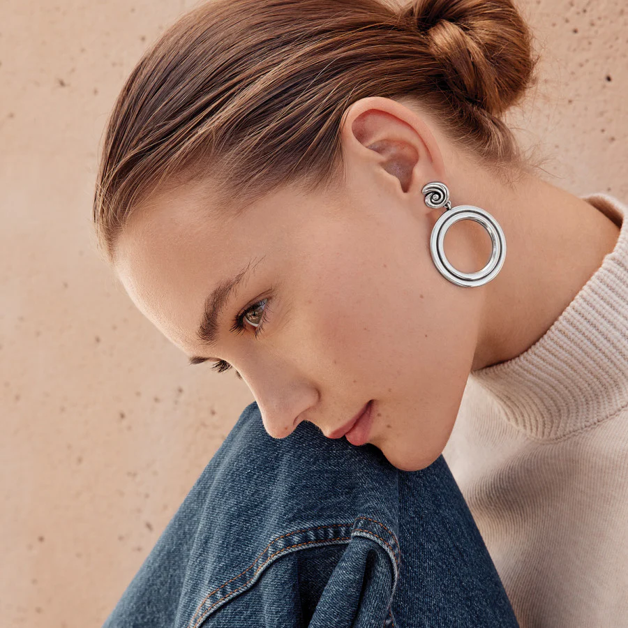 Contempo Moda Ring Post Drop Earrings - Image 4