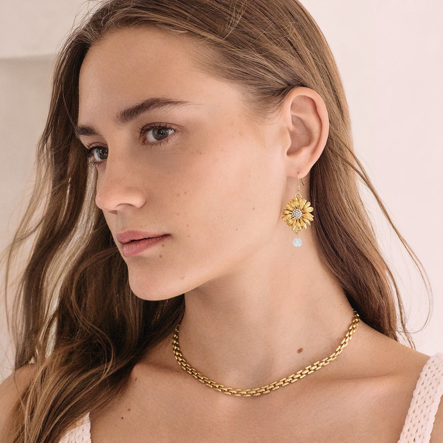 Daisy Dee Golden French Wire Earrings - Image 3