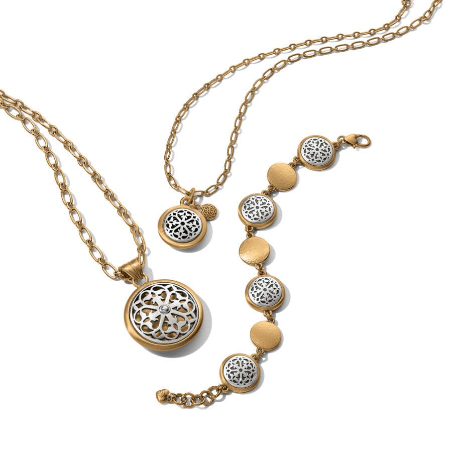 Ferrara Two Tone Luce Small Pendant Necklace - Image 3