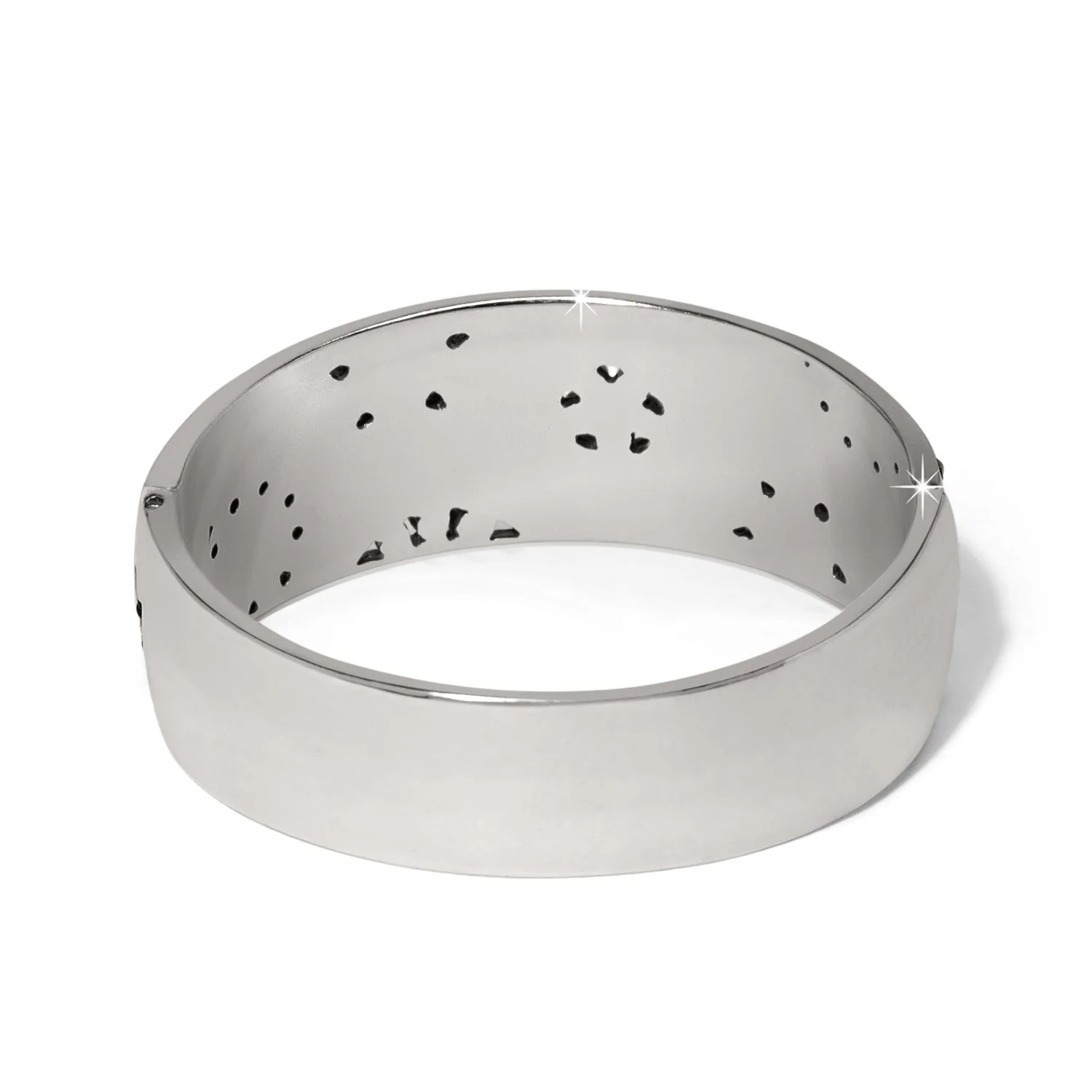 Flora Shine Wide Hinged Bangle Bracelet - Image 2