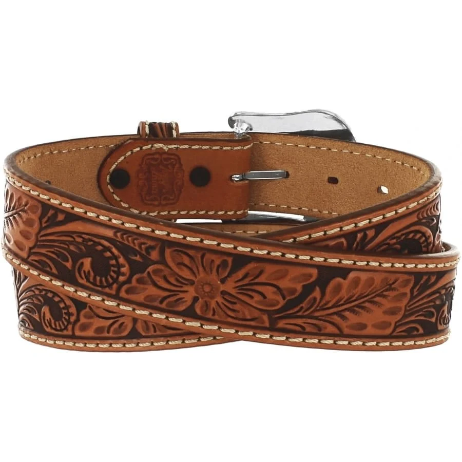 Floral Hand Tooled Belt - Image 2