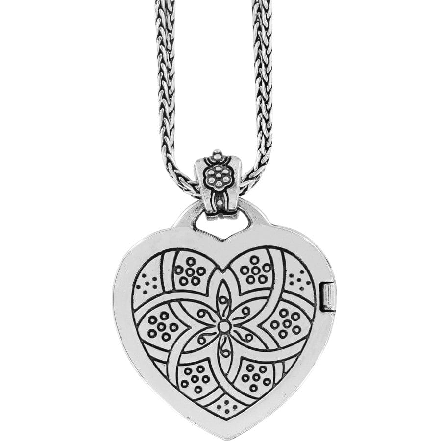 Floral Heart Locket Necklace - Image 3