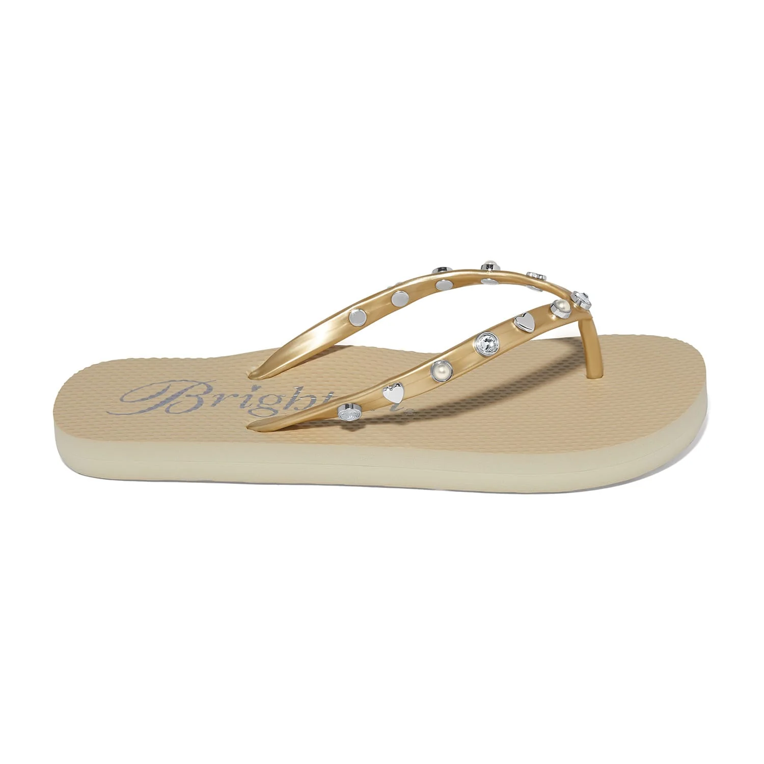 Golden Flat Flip Flops - Image 4