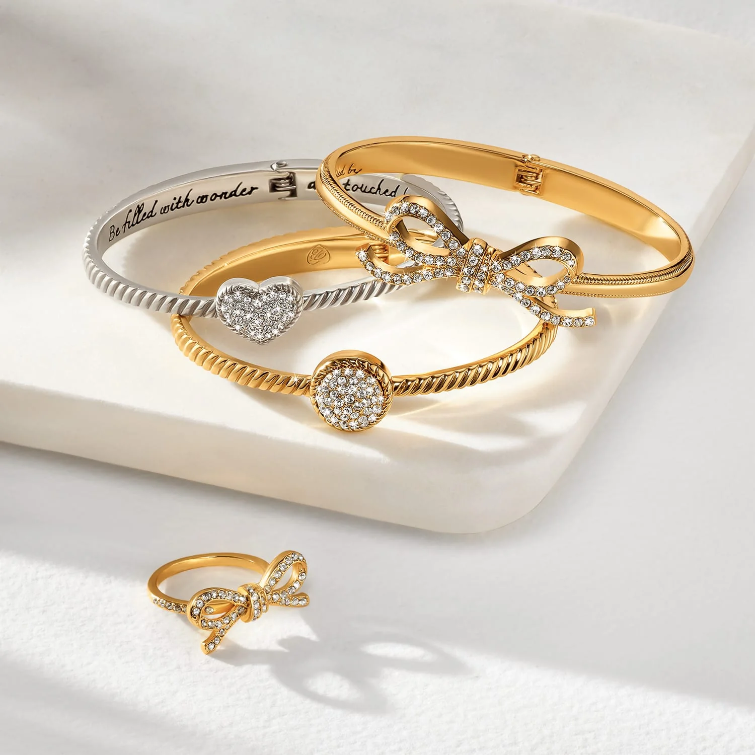 Illumina Bow Hinged Bangle - Image 3