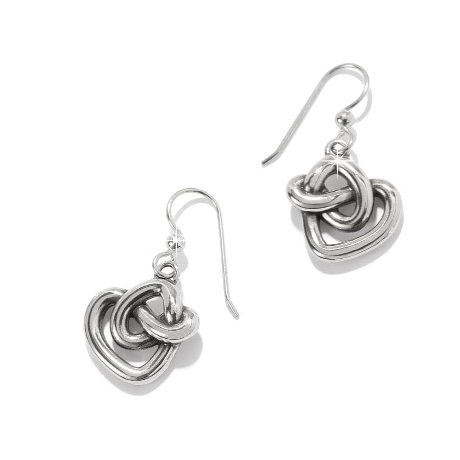 Interlok Curve Heart French Wire Earrings - Image 2