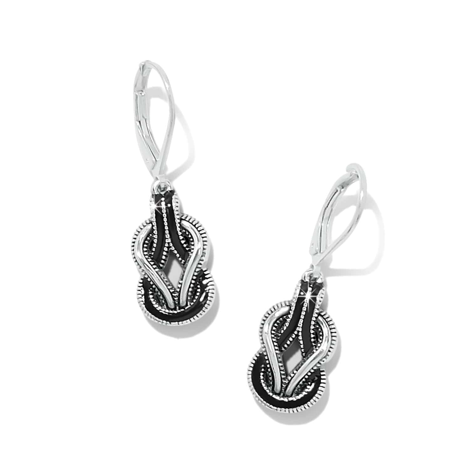 Interlok Harmony Black Leverback Earrings