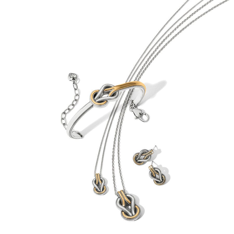 Interlok Harmony Two Tone French Wire Earrings - Image 4