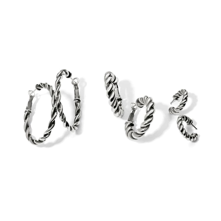 Interlok Twist Oval Leverback Hoop Earrings - Image 3