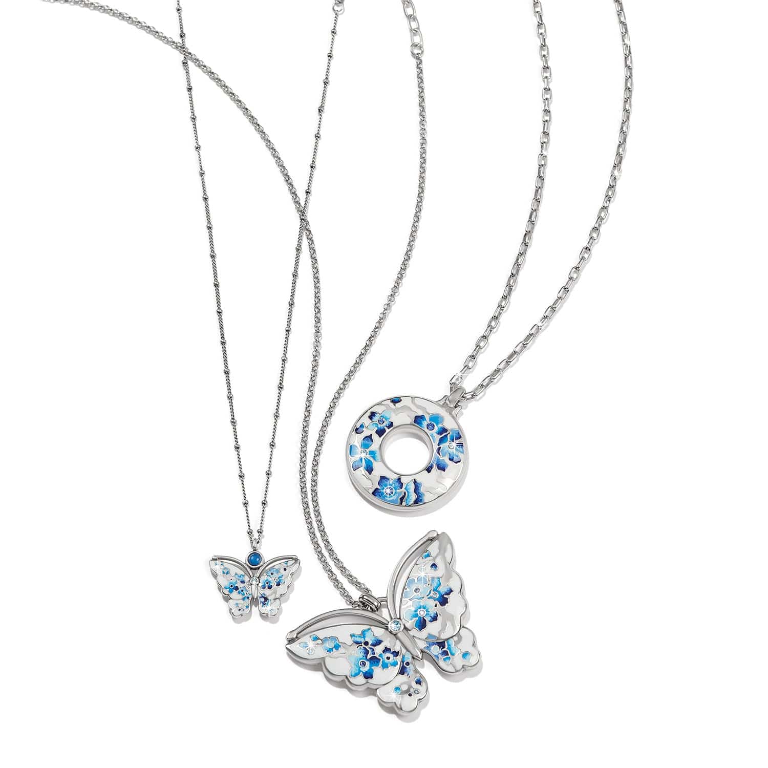 Kyoto In Bloom Indigo Large Butterfly Necklace - Image 4
