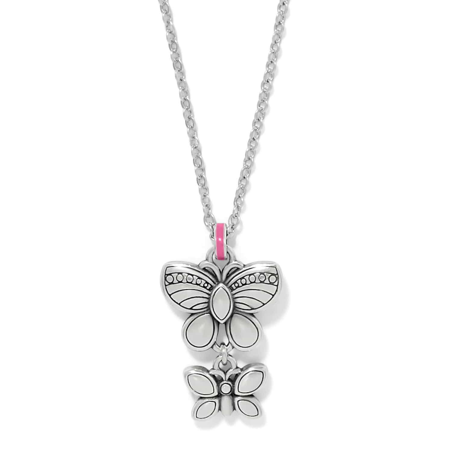 La Tulipe Butterfly Pink Duo Neckalce - Image 2