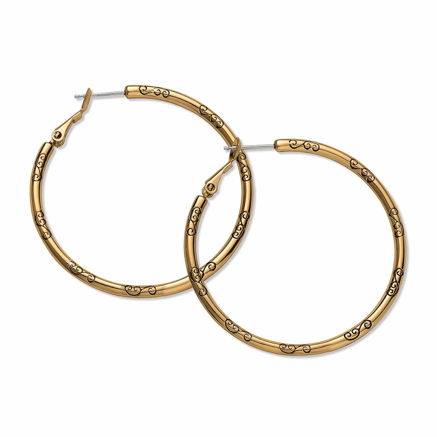 Large Hoop Charm Earrings - Image 3