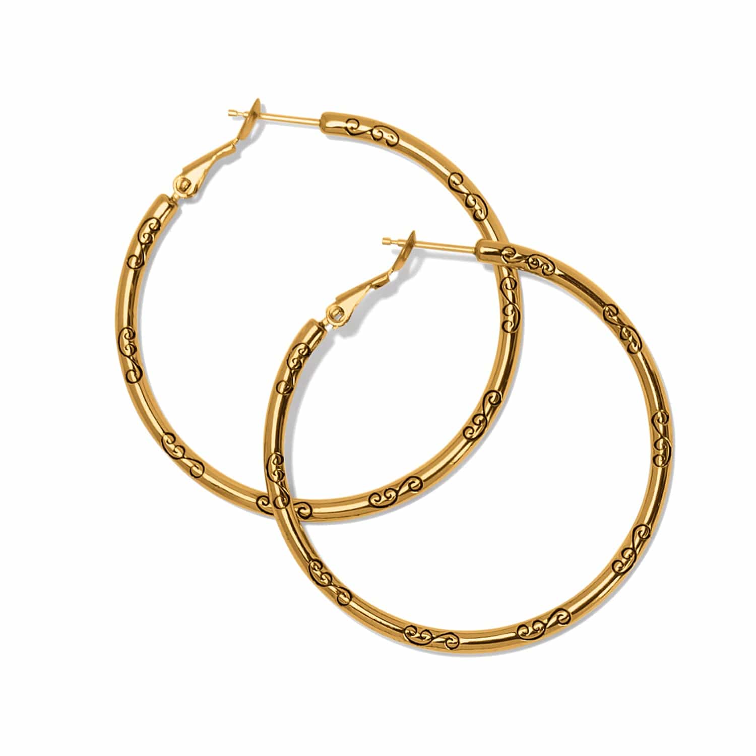 Large Hoop Charm Earrings - Image 4