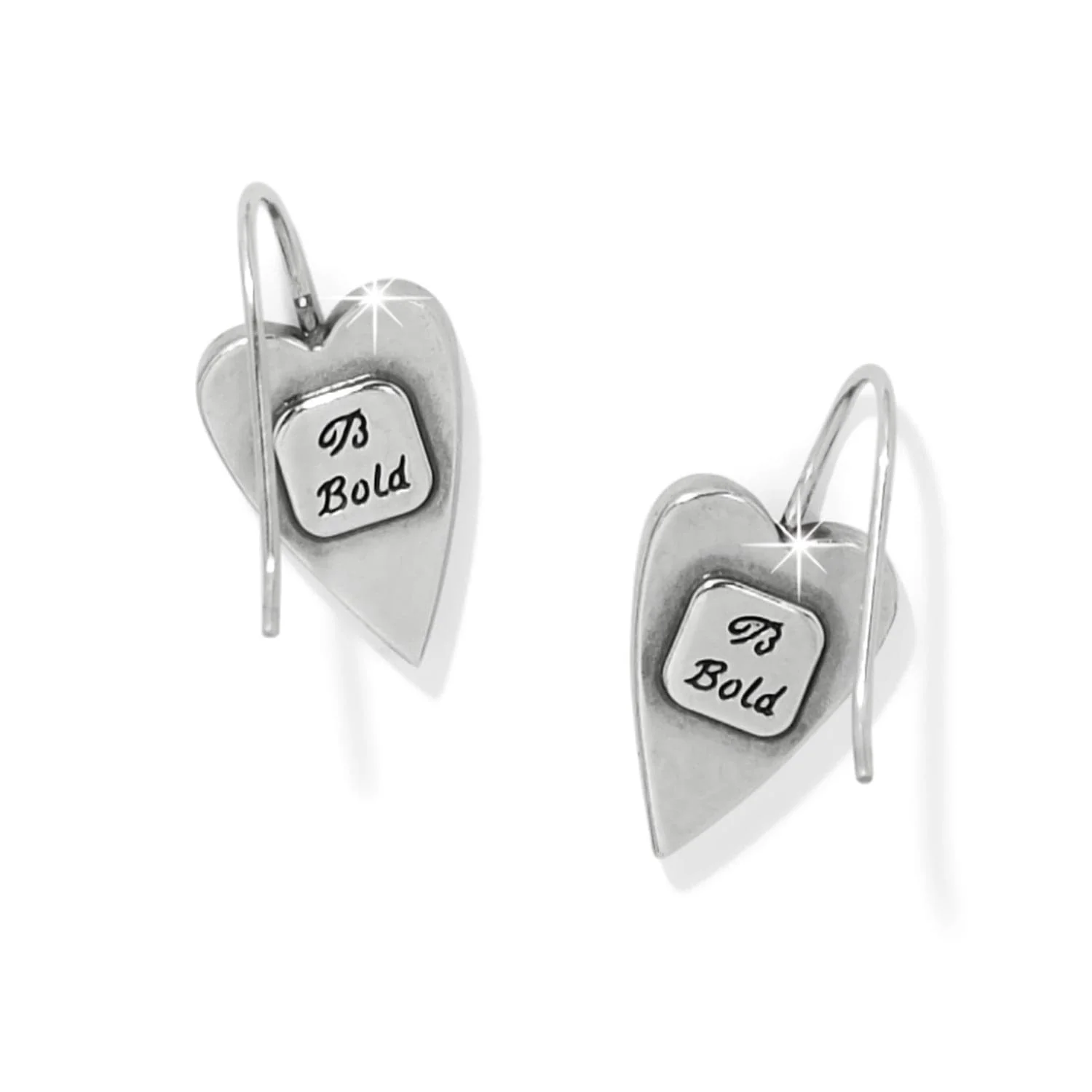 Love Messages B Bold French Wire Earrings - Image 2