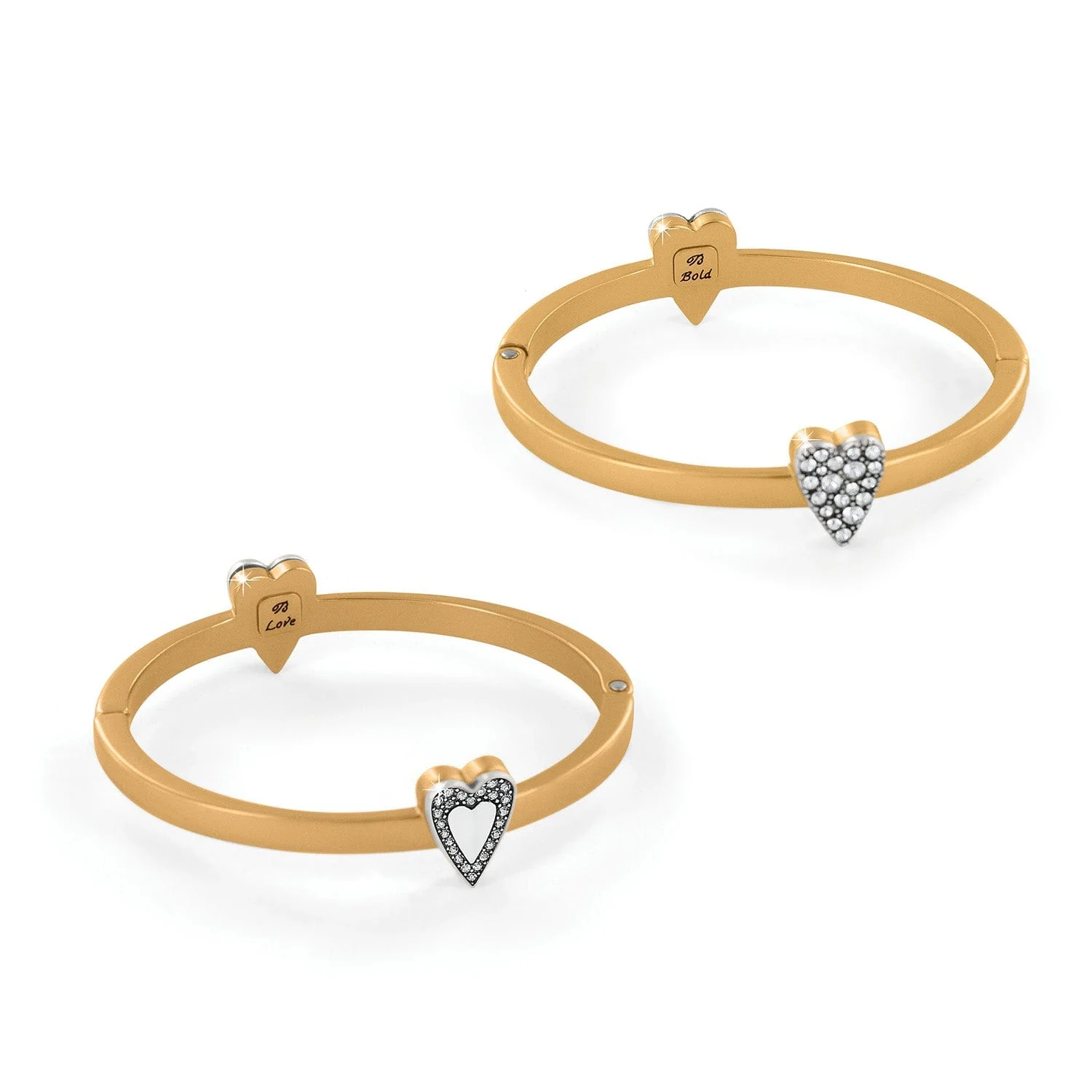 Love Messages B Bold Hinged Bangle - Image 4