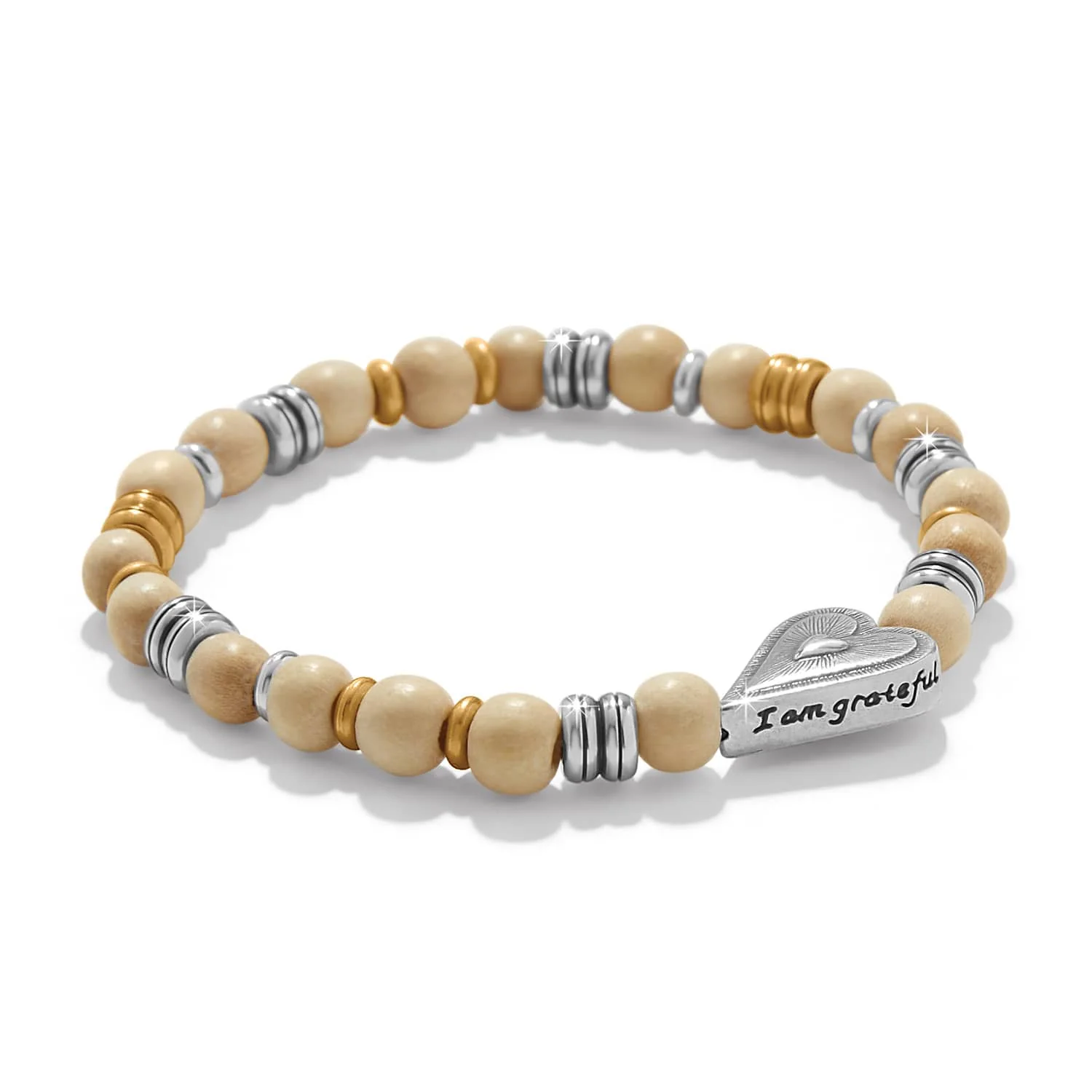 Love Messages I Am Grateful Stretch Bracelet - Image 2
