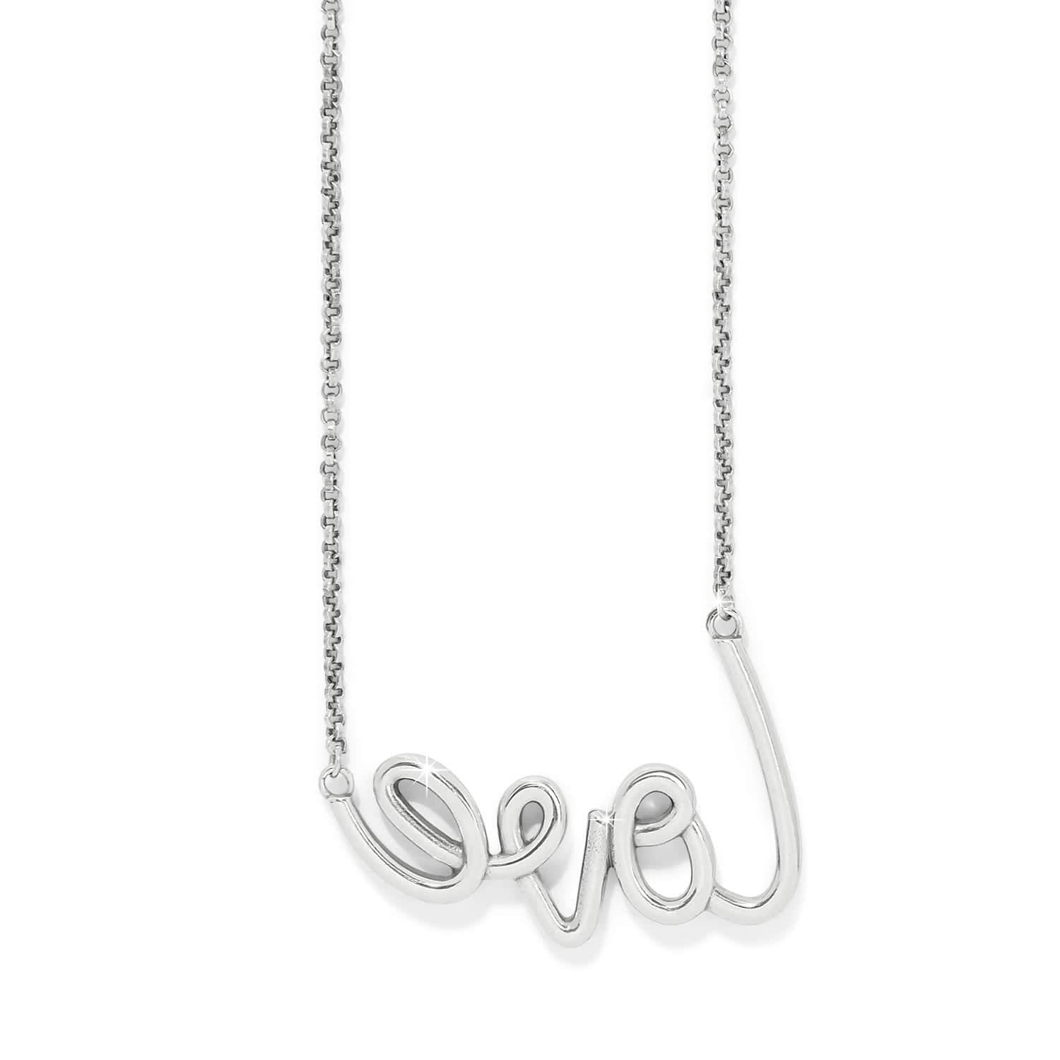 Love Script Sparkle Necklace - Image 2
