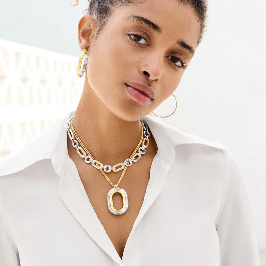 Medici Link Two Tone Necklace - Image 6
