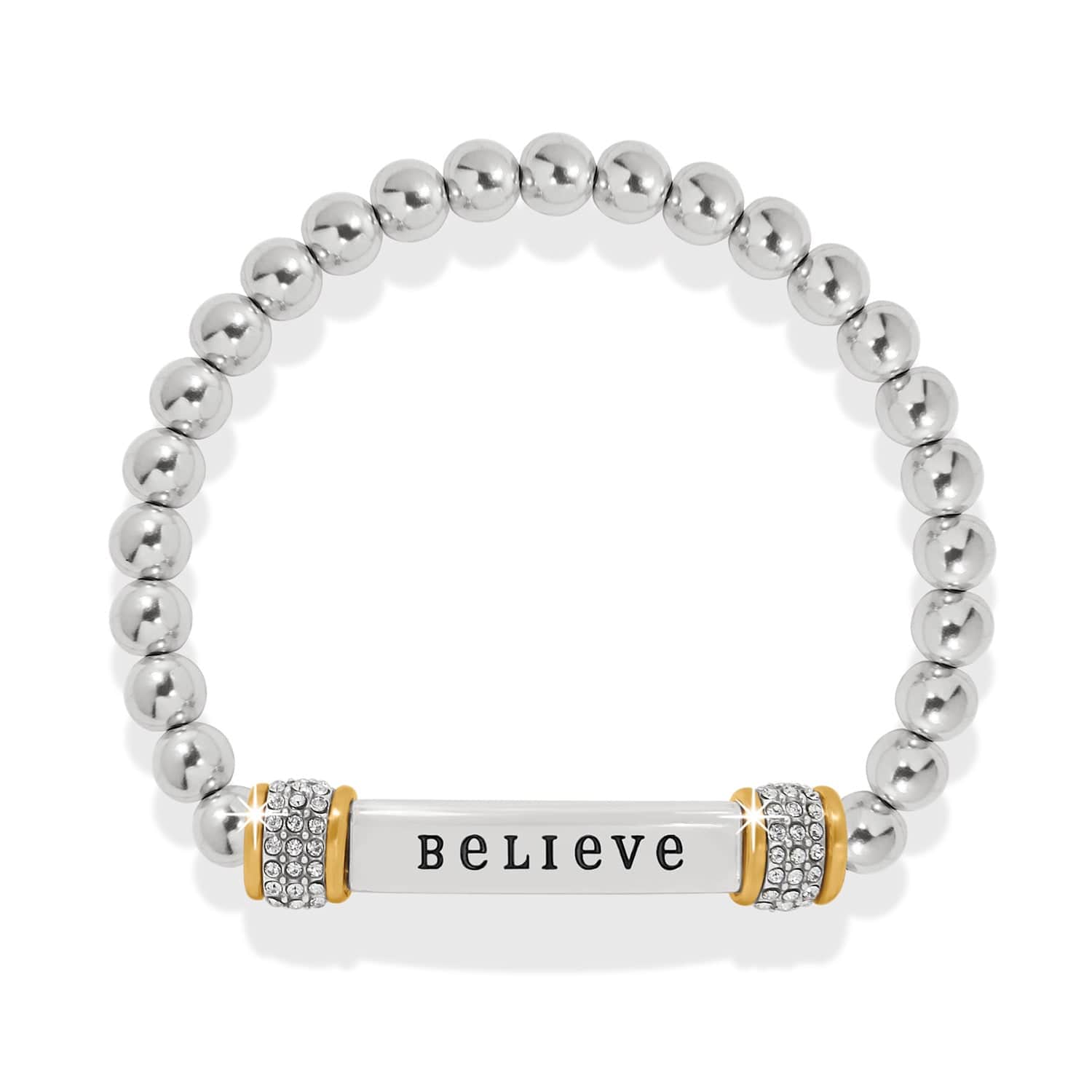 Meridian Believe Two Tone Stretch Bracelet - Image 2