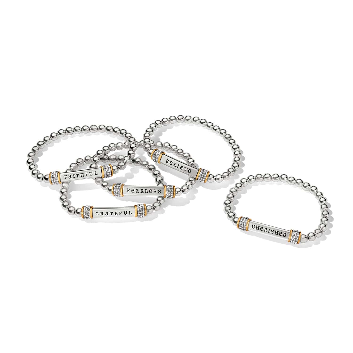 Meridian Cherished Two Tone Stretch Bracelet - Image 4