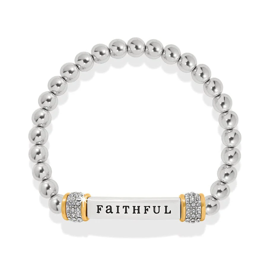 Meridian Faithful Two Tone Stretch Bracelet - Image 2