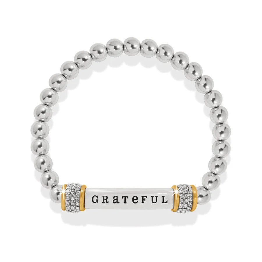 Meridian Grateful Two Tone Stretch Bracelet - Image 2