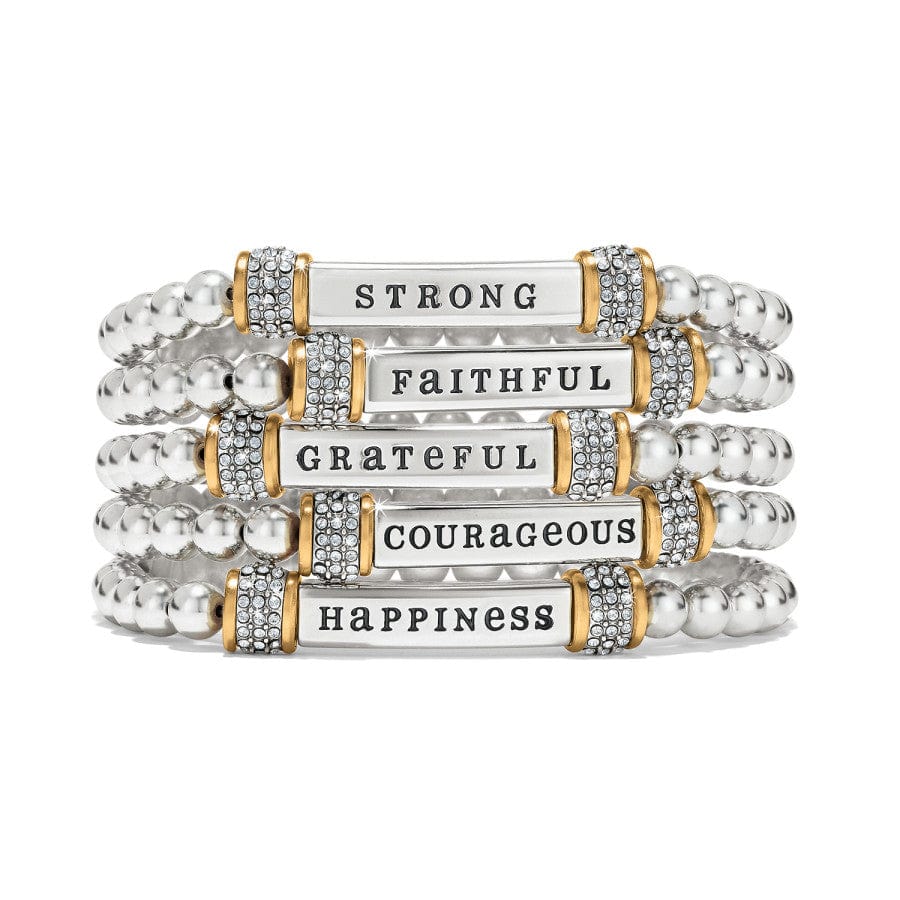 Meridian Grateful Two Tone Stretch Bracelet - Image 3