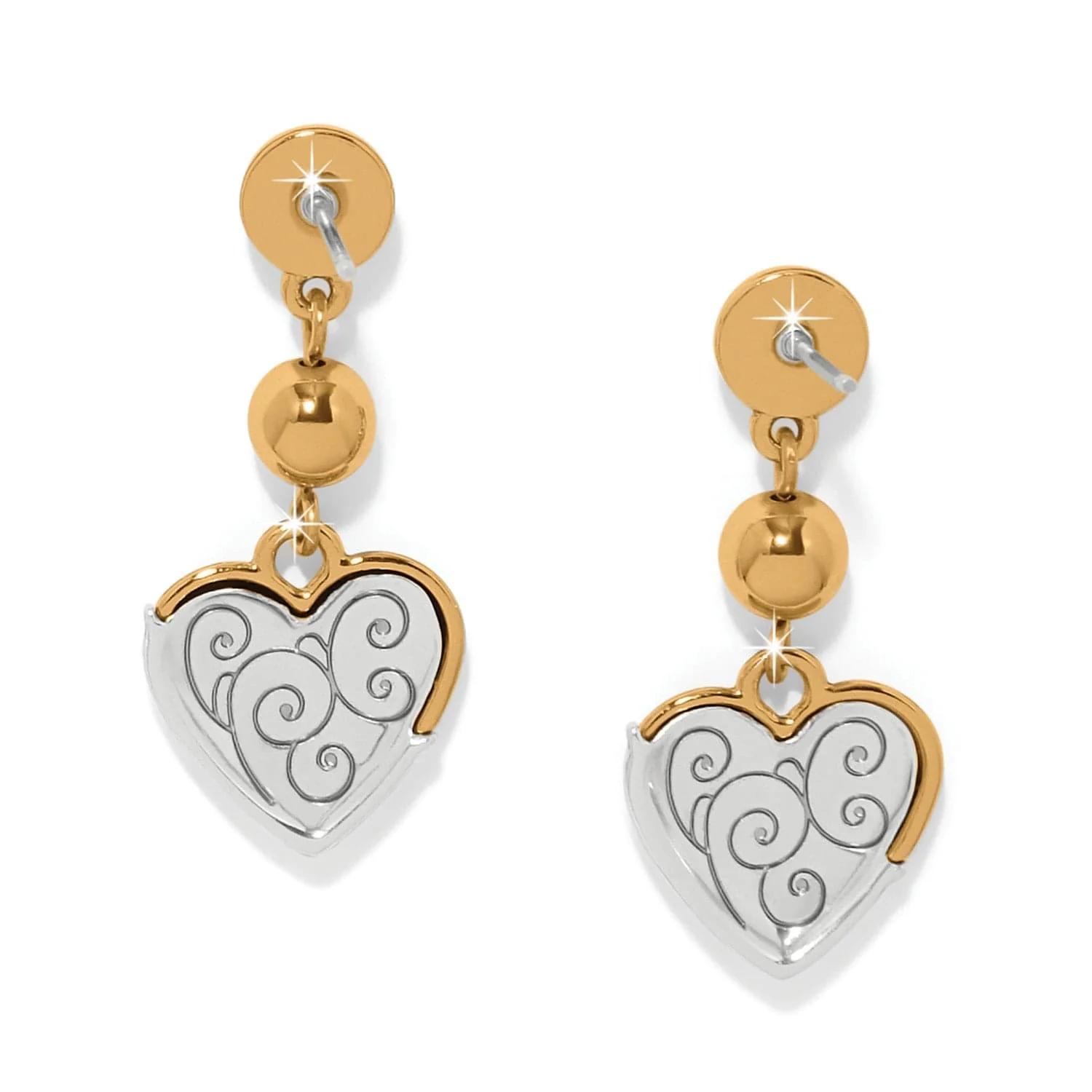 Meridian Petite Heart Wave Post Earrings - Image 2