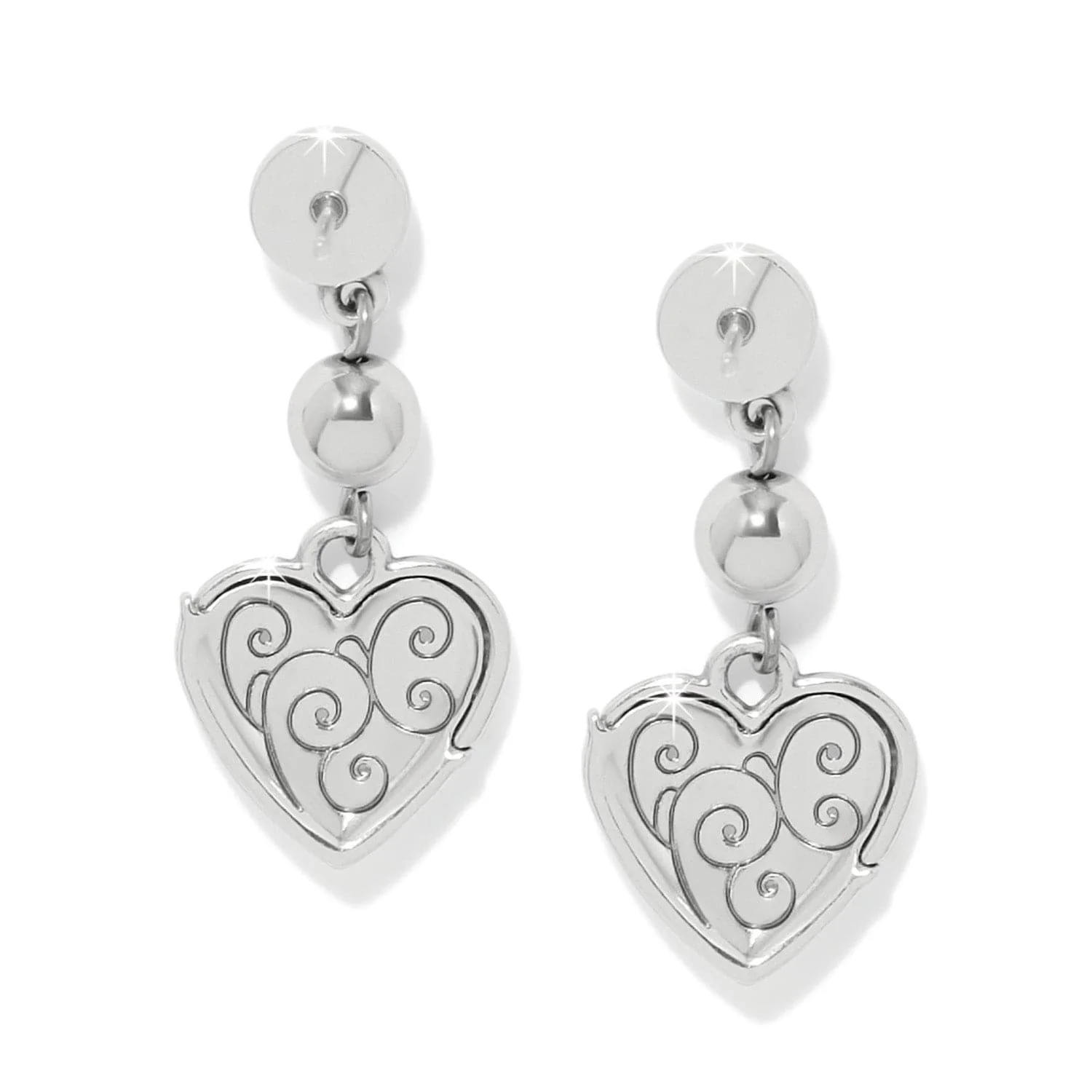 Meridian Petite Heart Wave Post Earrings - Image 4