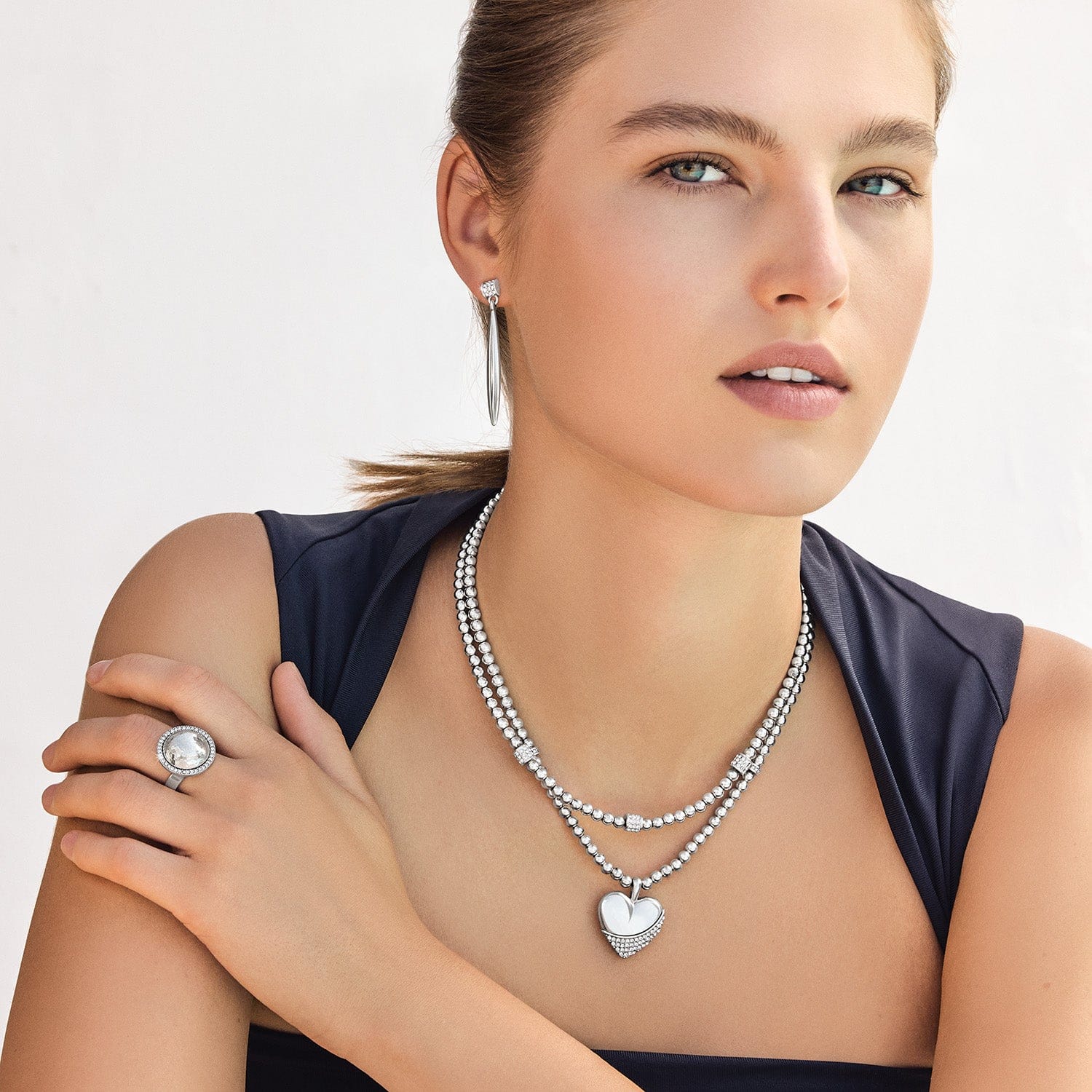 Meridian Petite Wave Heart Necklace - Image 9