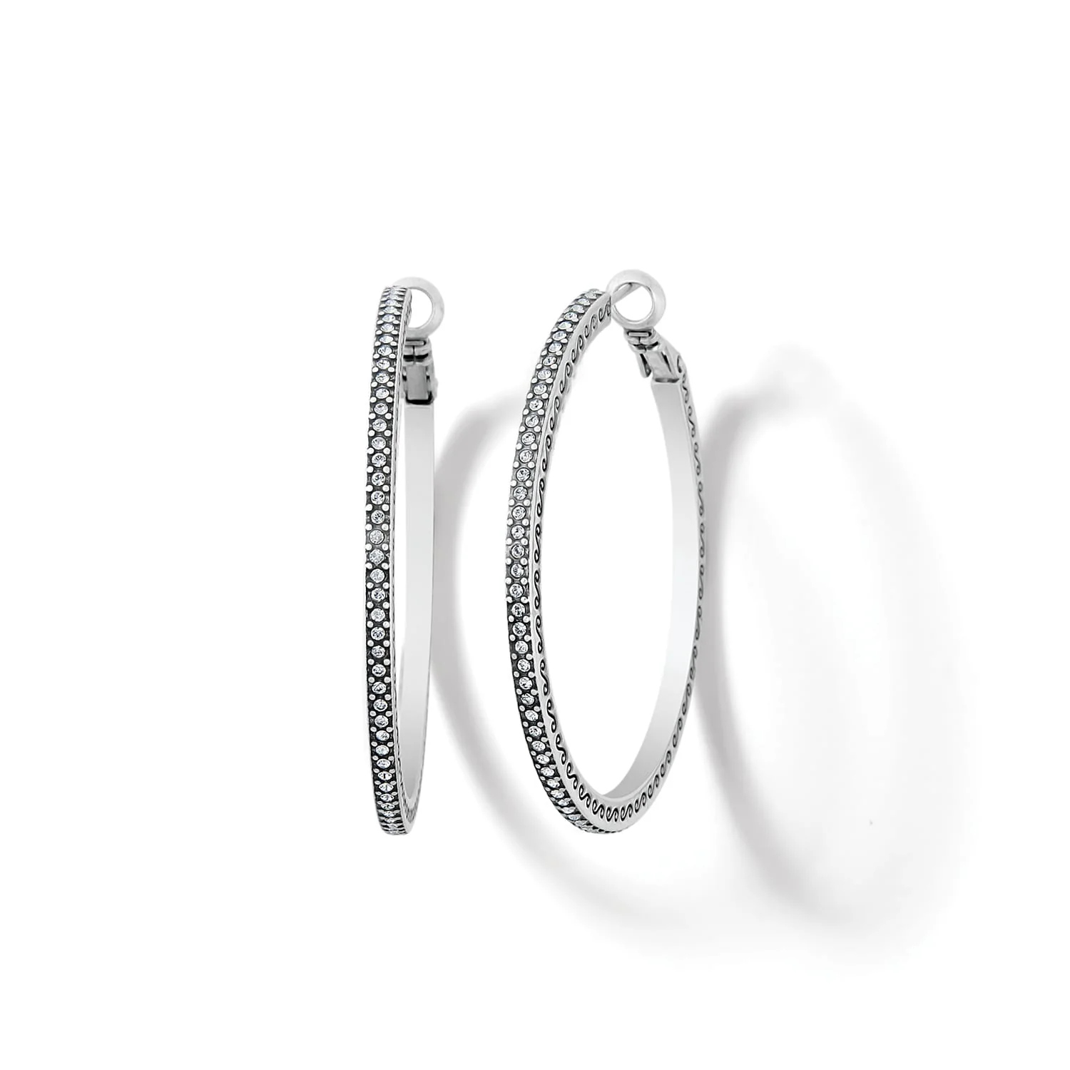 Meridian Thin Large Hoop Earrings - Image 3