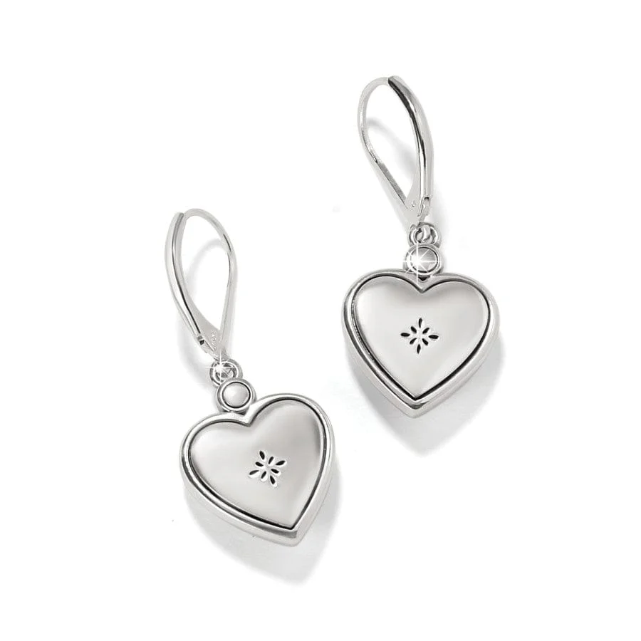 Mosaic Heart Two Tone  Leverback Earrings - Image 2