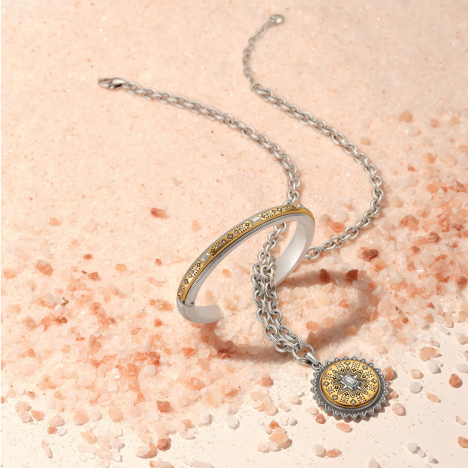 Mosaic Nova Hinged Bangle - Image 3