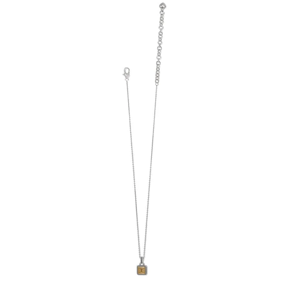 Mosaic Two Tone Mini Tile Necklace - Image 3