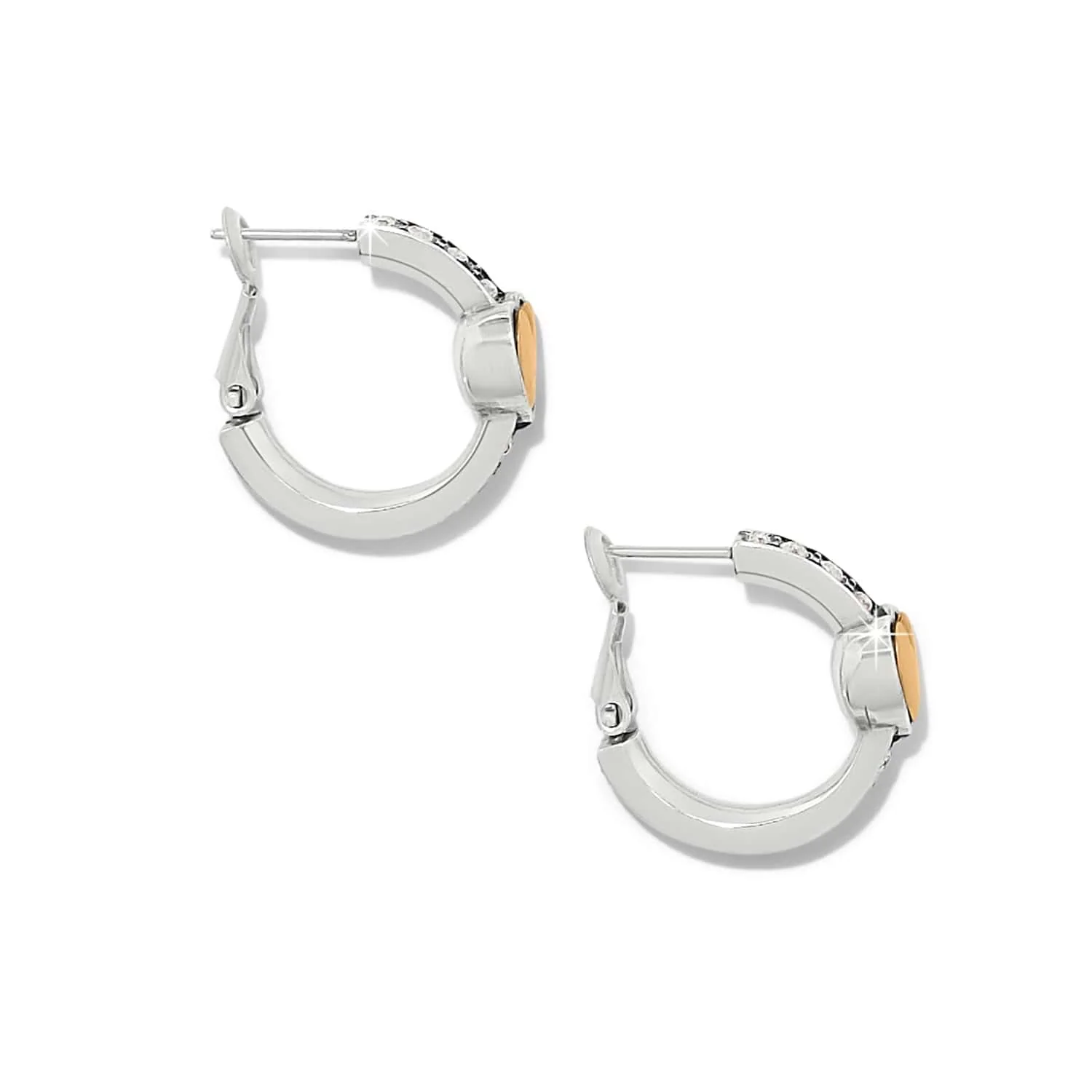 Mystery Of Love Golden Heart Hoop Earrings - Image 2