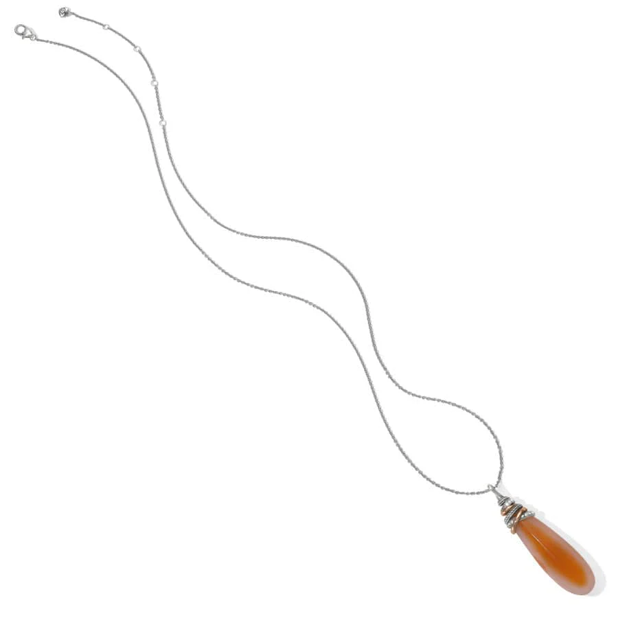 Neptune's Rings Pyramid Drop Carnelian Necklace - Image 2