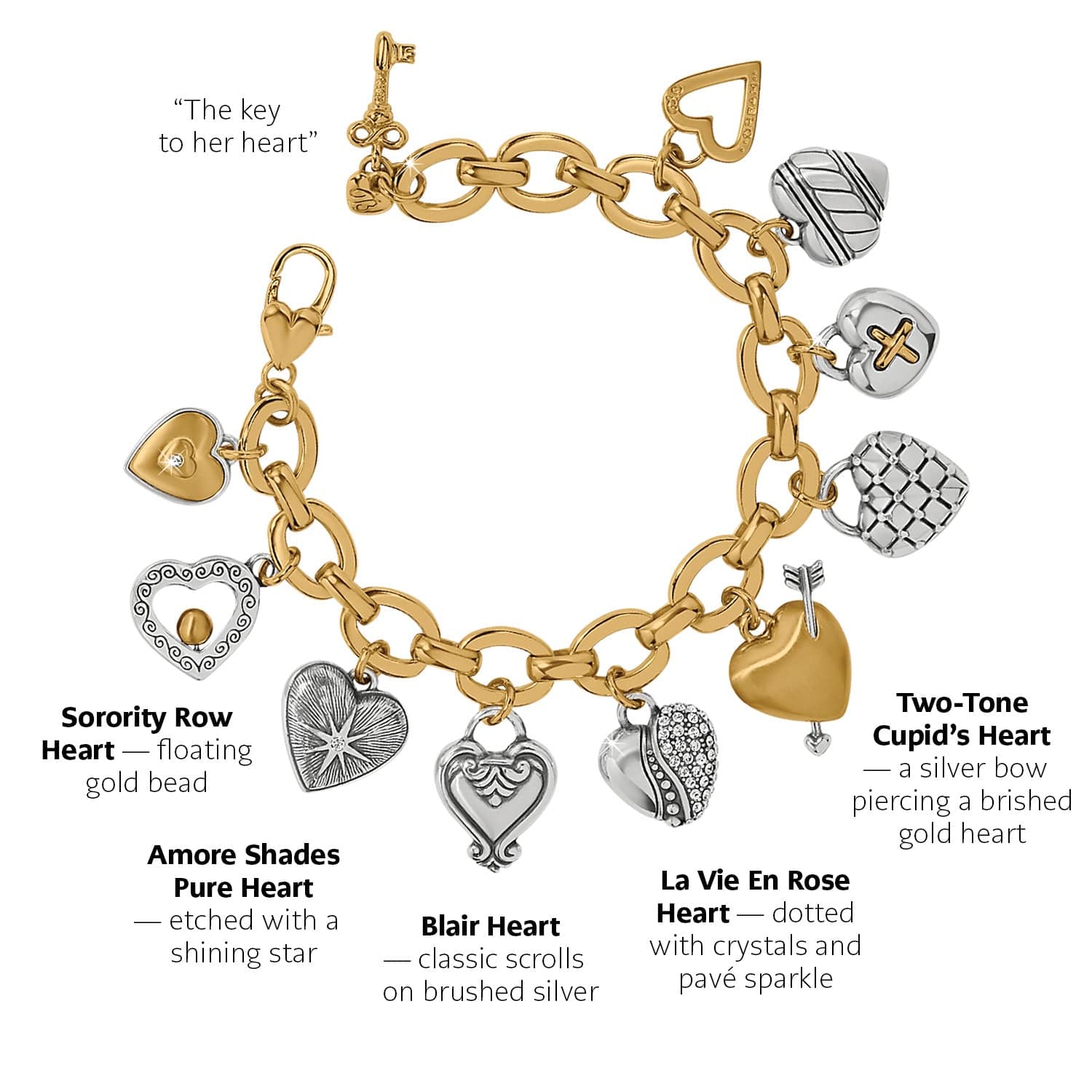 One Heart Large Charm Bracelet - Image 4