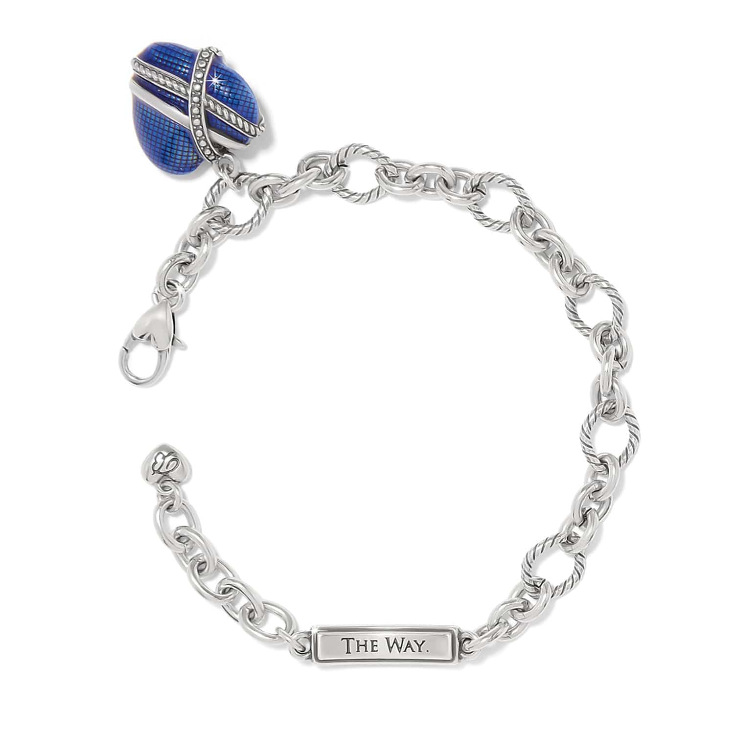 One Heart Link Blue Bracelet - Image 2
