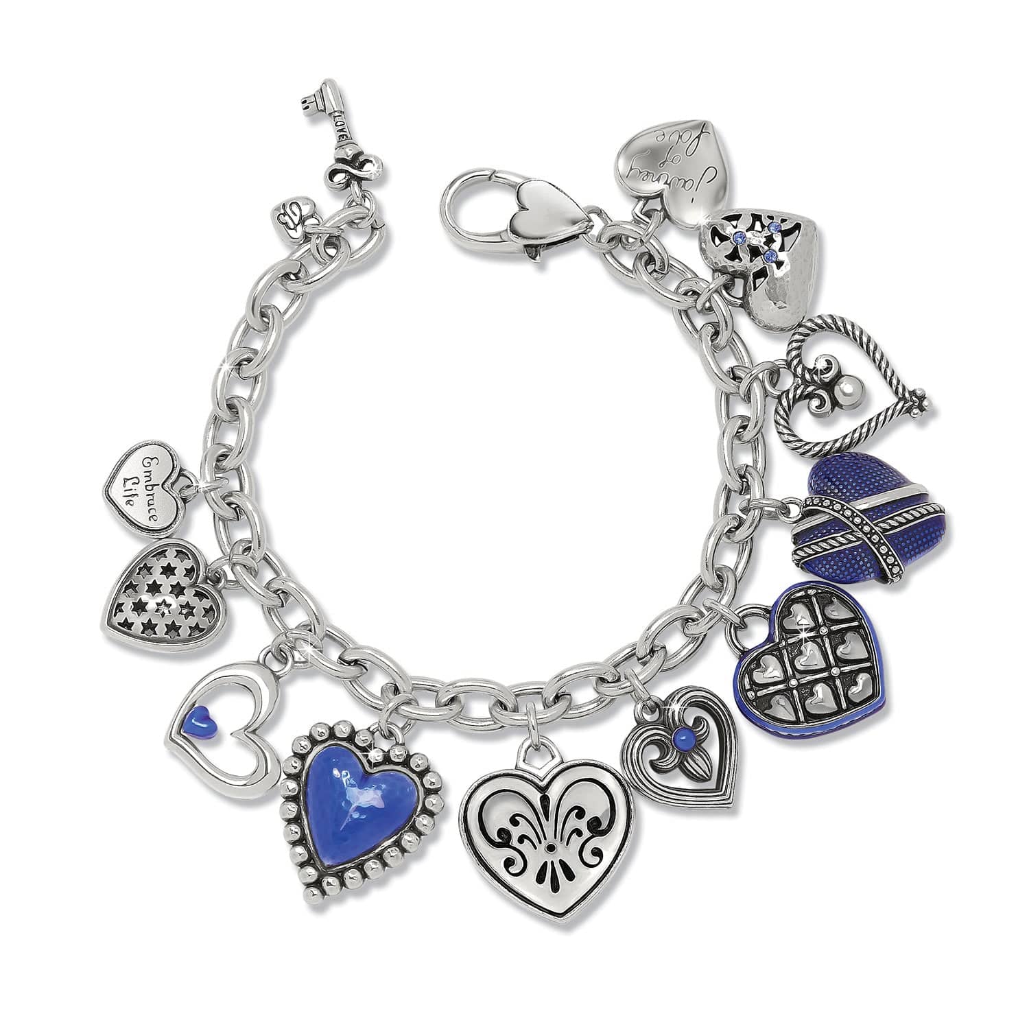 One Heart Link Charm Bracelet - Image 2