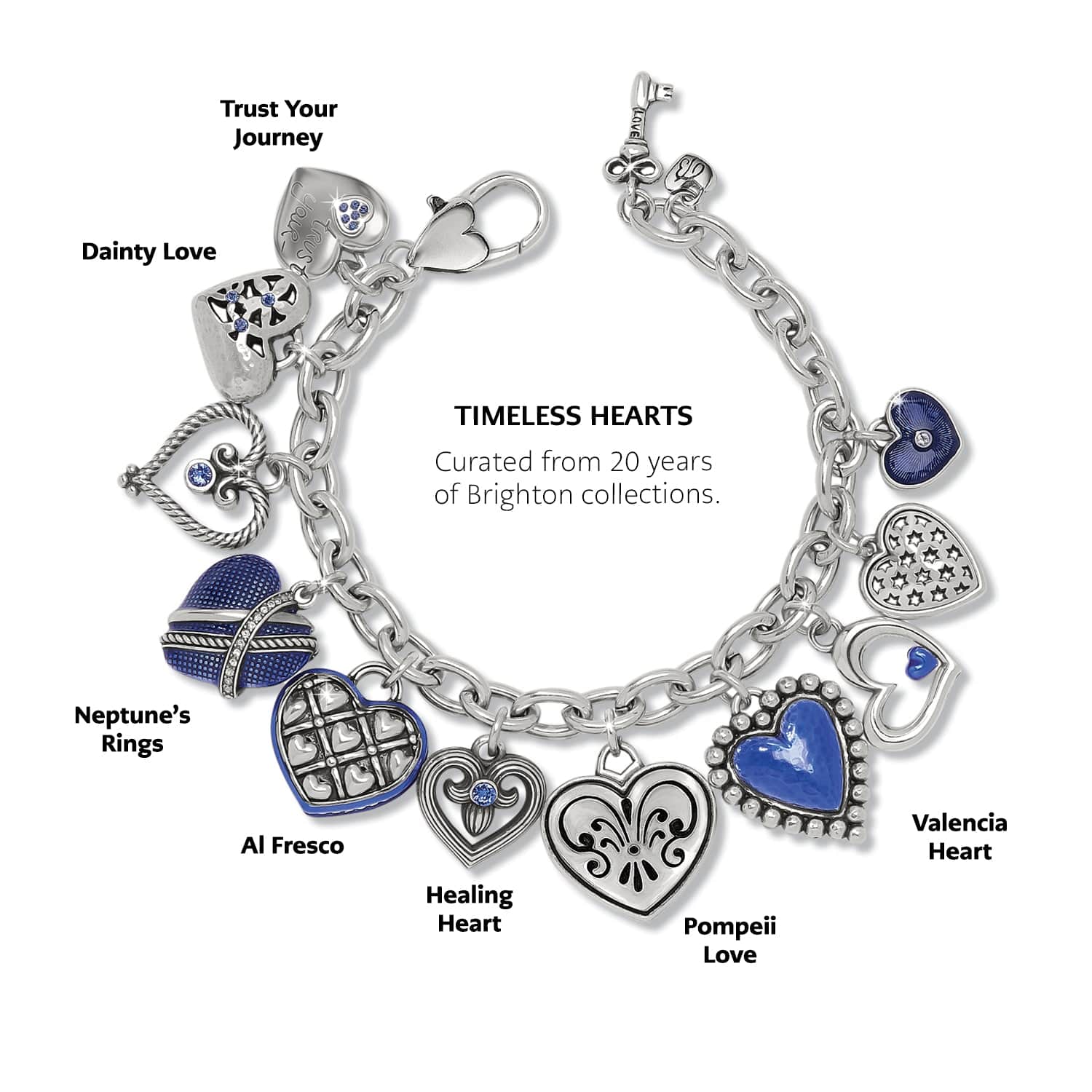One Heart Link Charm Bracelet - Image 4