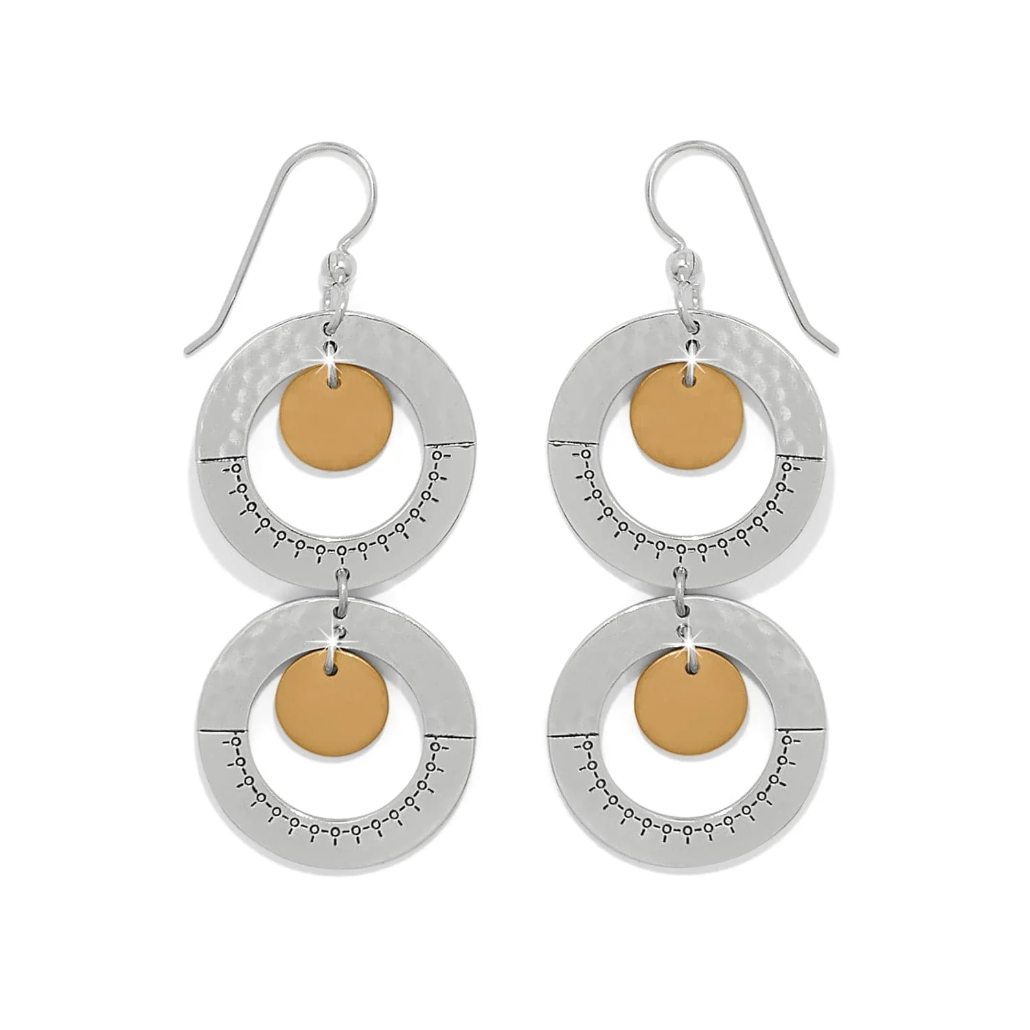 Palm Canyon Two Tone French Wire Earrings